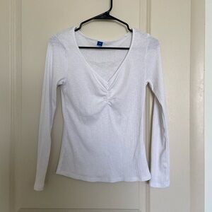 White Long Sleeve Top